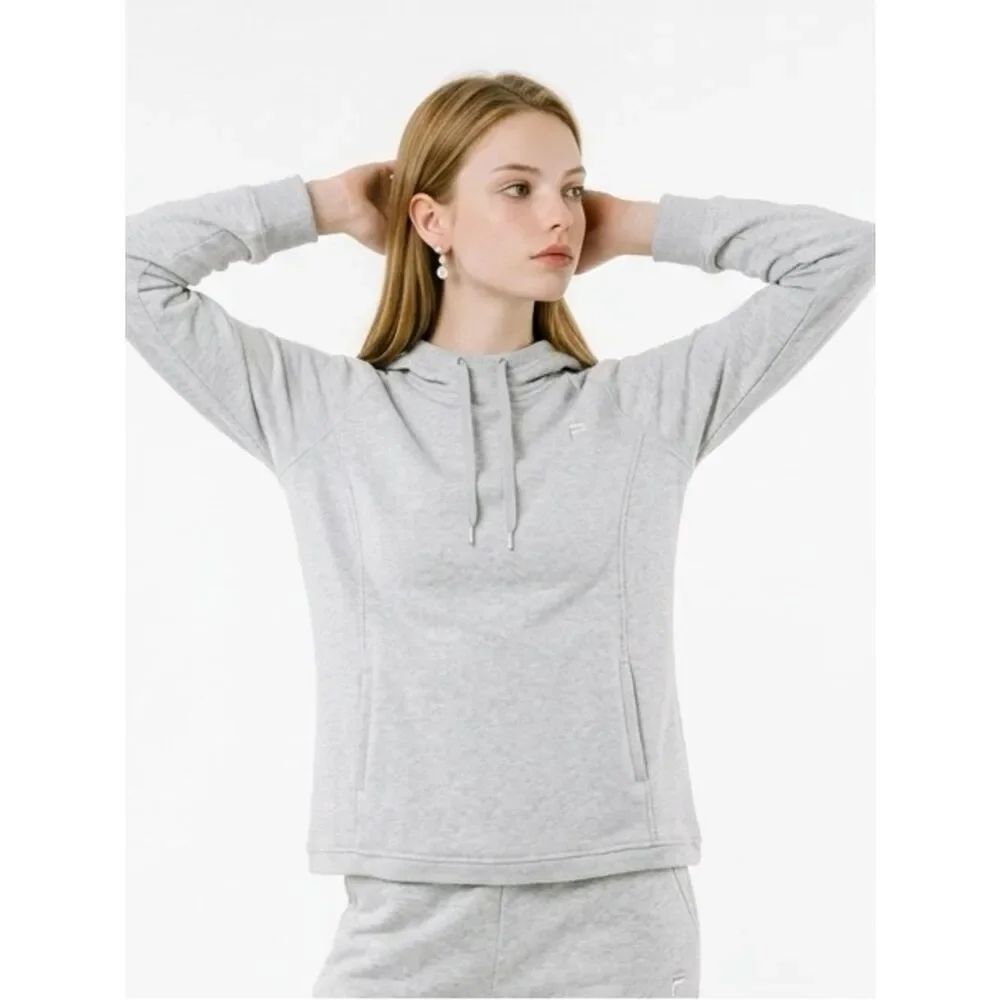 FILA | Light Gray Hooded Sweatshirt Pullover Women’s Size X-Large